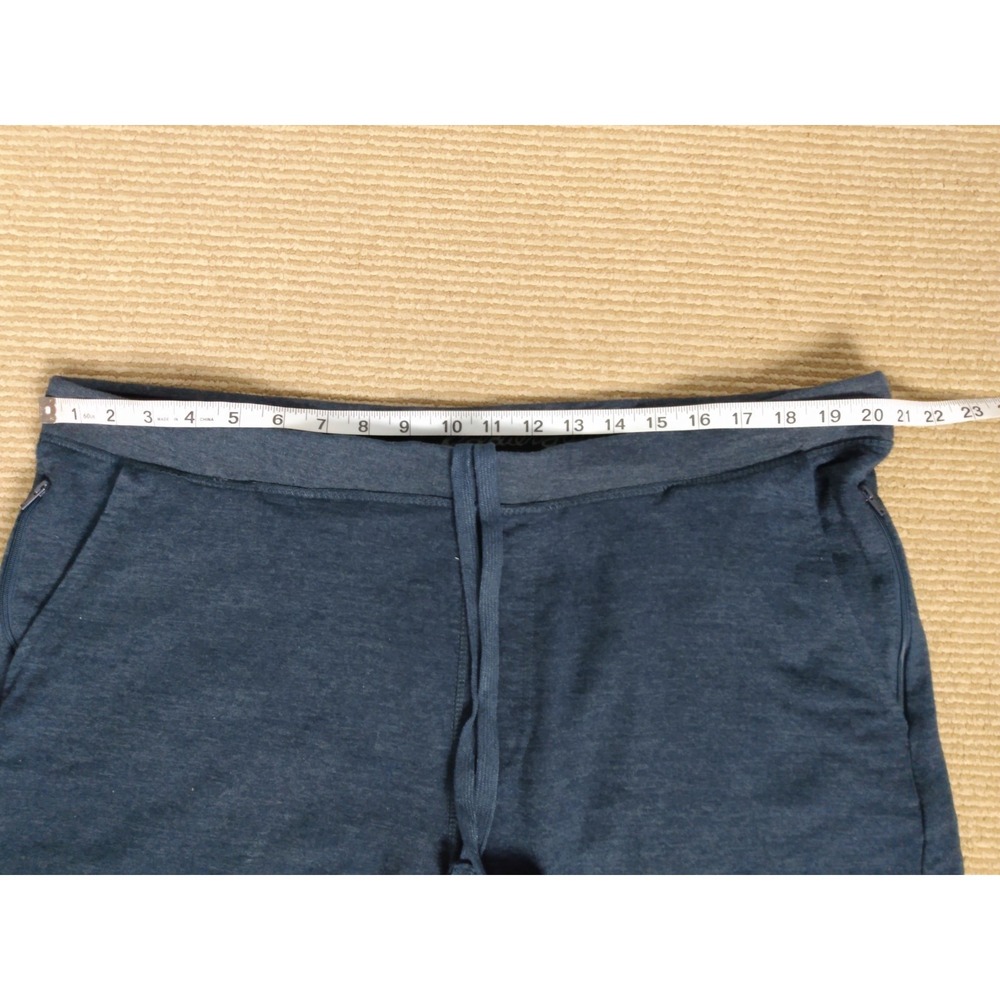Eddie Bauer Sweat Shorts Men Size XXL Black Elastic Waist Drawstring Zip Pocket - Picture 2 of 9